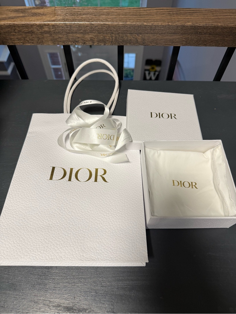 Dior White and Gold Branded Packaging Set